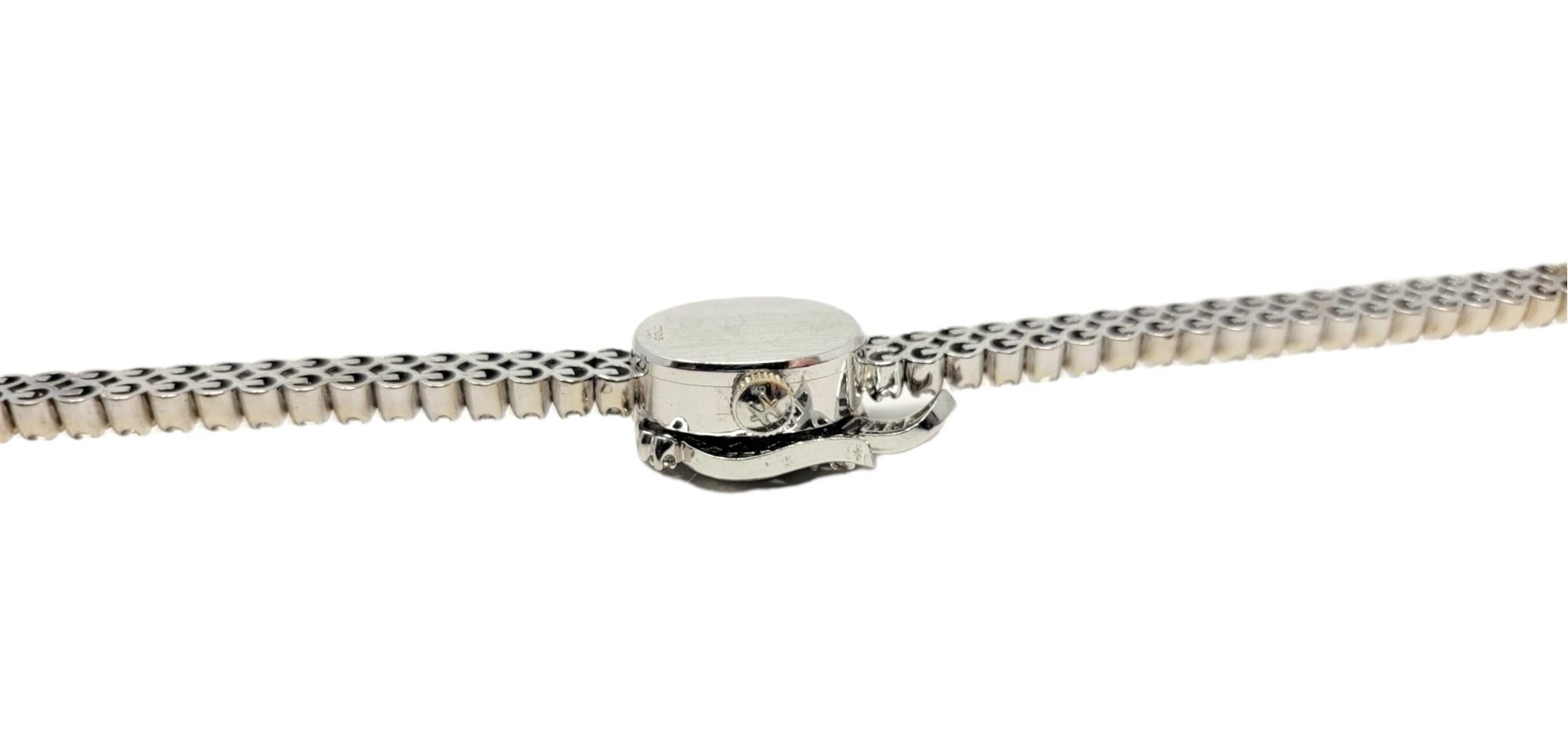 Vintage Hamilton Ladies Diamond Wristwatch / Bracelet in 14 Karat White Gold 1