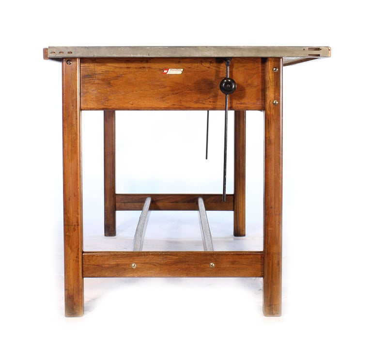 Vintage Hamilton Oak Industrial Draftsman S Desk At 1stdibs