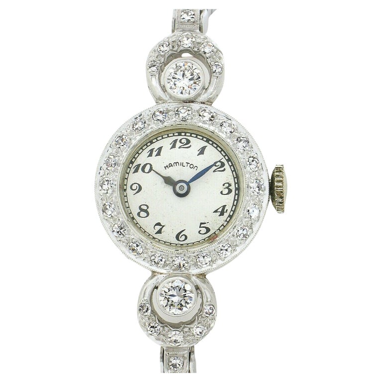 Vintage Hamilton Platinum Diamond Watch - 9 For Sale on 1stDibs | vintage diamond  watches, hamilton ladies platinum diamond watch, hamilton diamond watches  vintage value