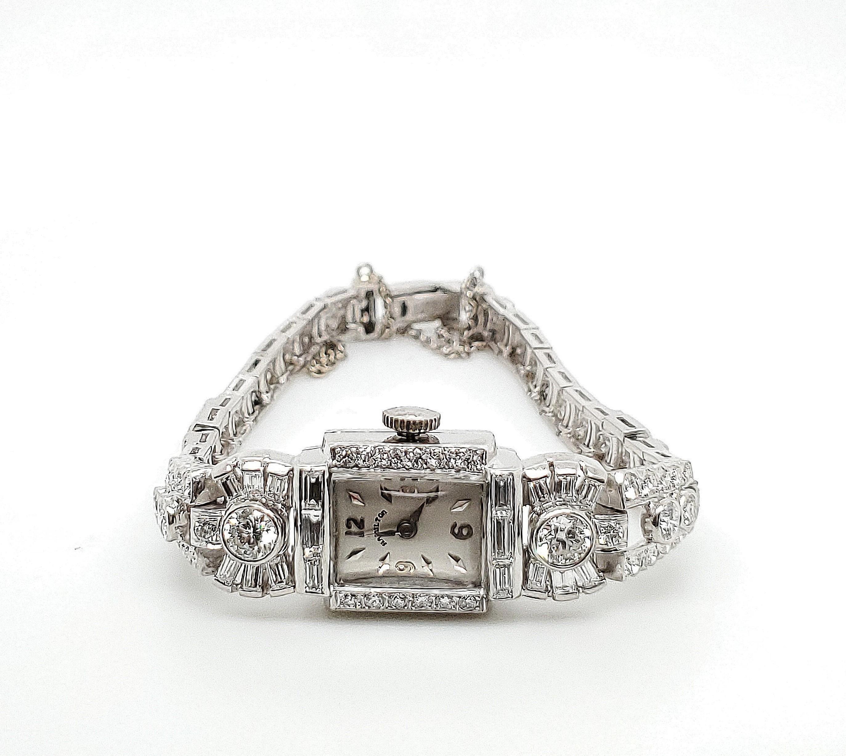 Vintage Hamilton Platinum and Diamond Ladies Watch at 1stDibs ...