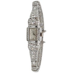 Vintage Hamilton Platinum and Diamond Ladies Watch
