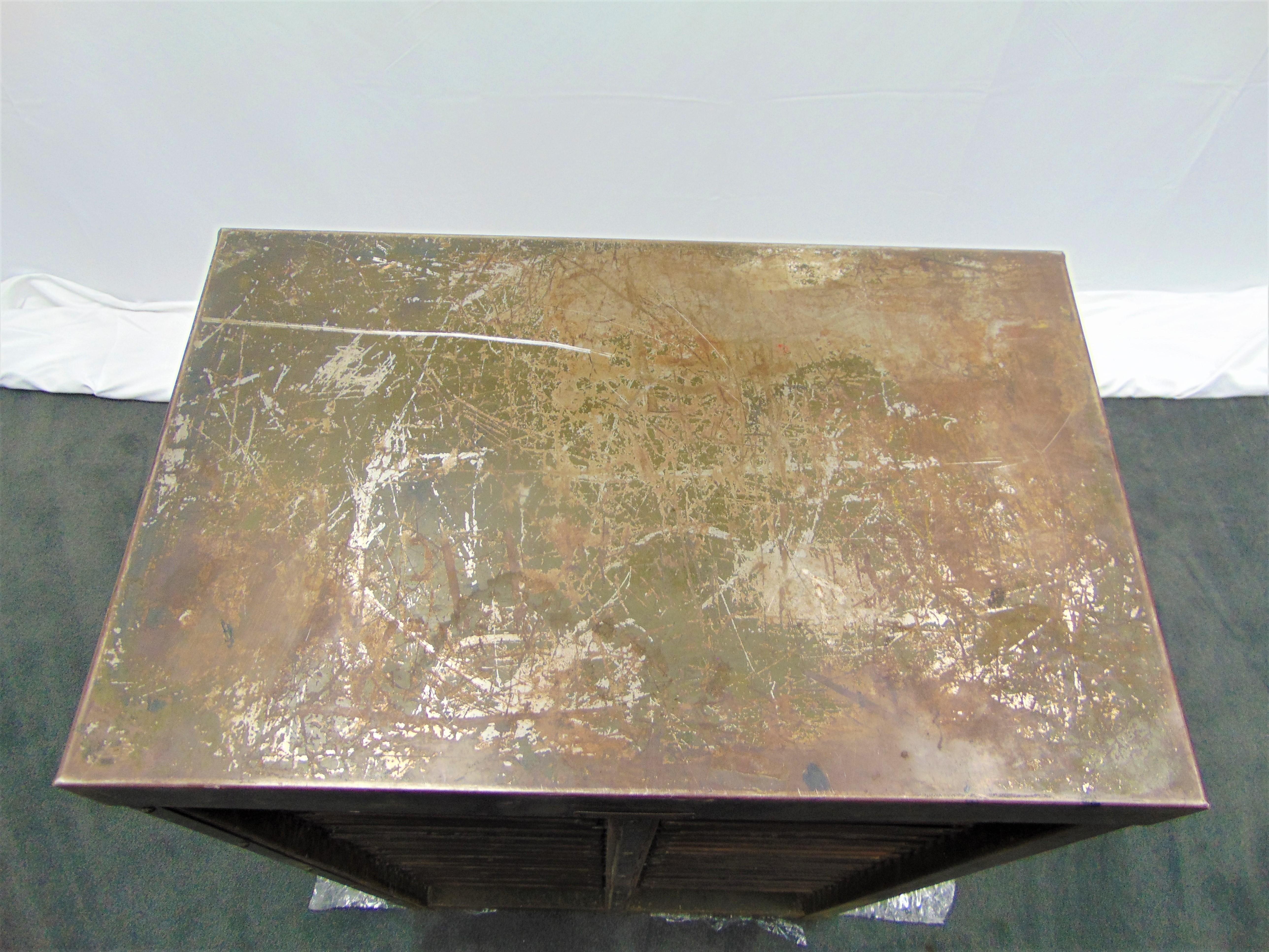 Vintage Hamilton Steel Printmaker's Storage Cabinet For Sale 1