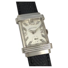 Vintage Hamilton "Top Hat" Weißgold mechanische Armbanduhr