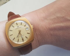 Hamilton Watch 1960s 14 Karat Gold Filled Self Winding Swiss Leather Band