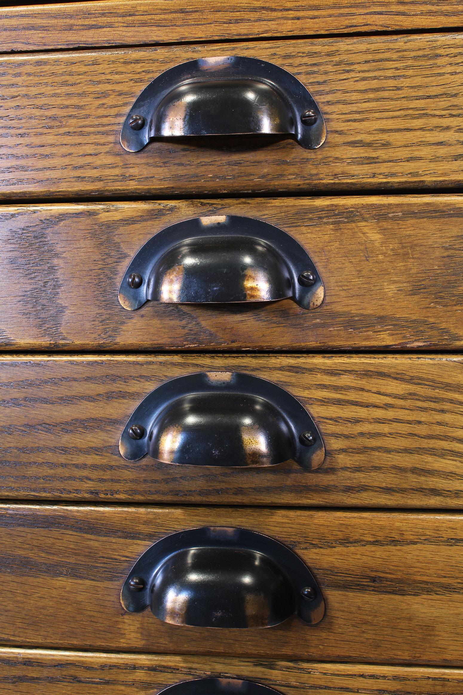 Vintage Hamilton Wooden Flat File Storage Cabinet 6