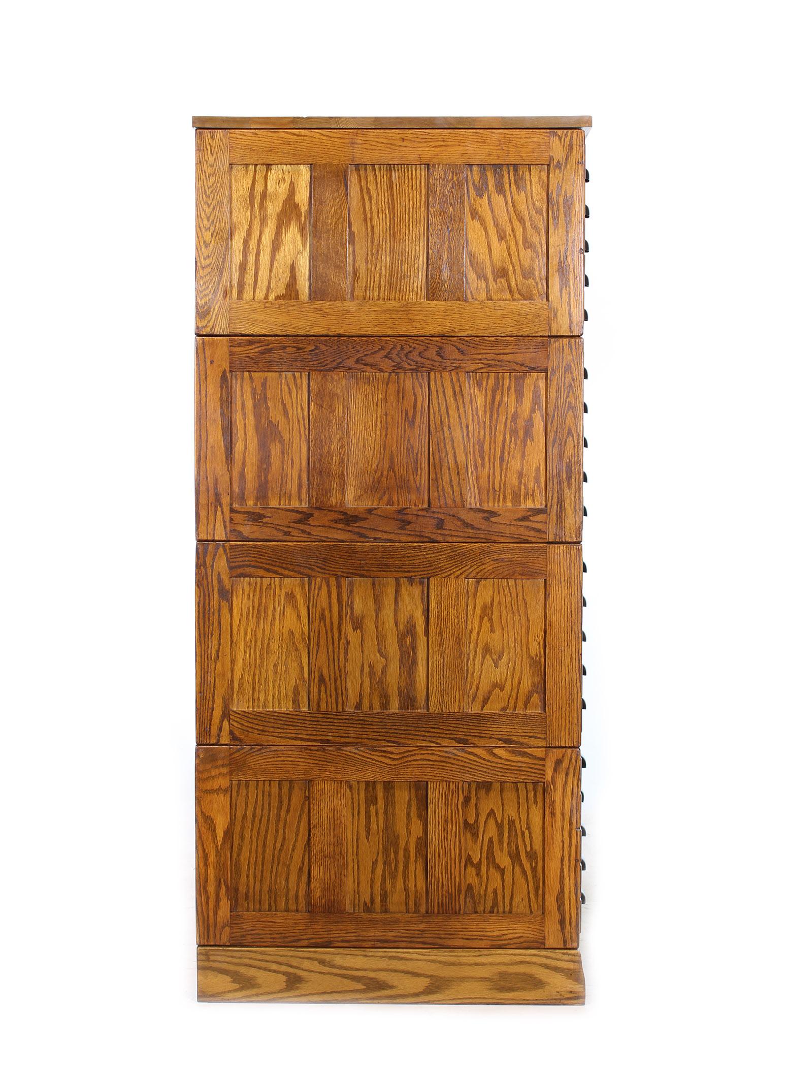 American Vintage Hamilton Wooden Flat File Storage Cabinet