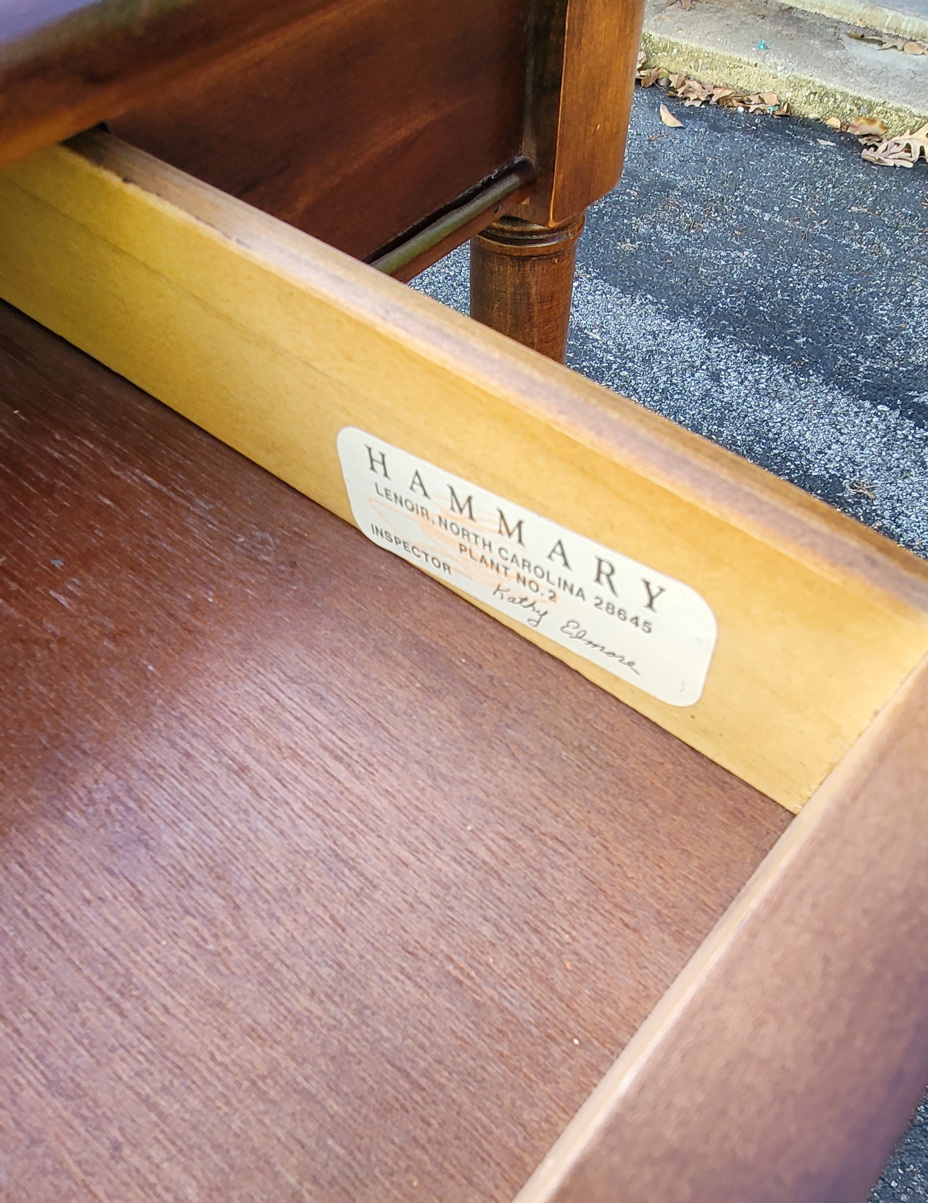 Vintage Hammary Faux Bamboo Mahogany Tooled Leather Top Top Card Table In Good Condition In Germantown, MD