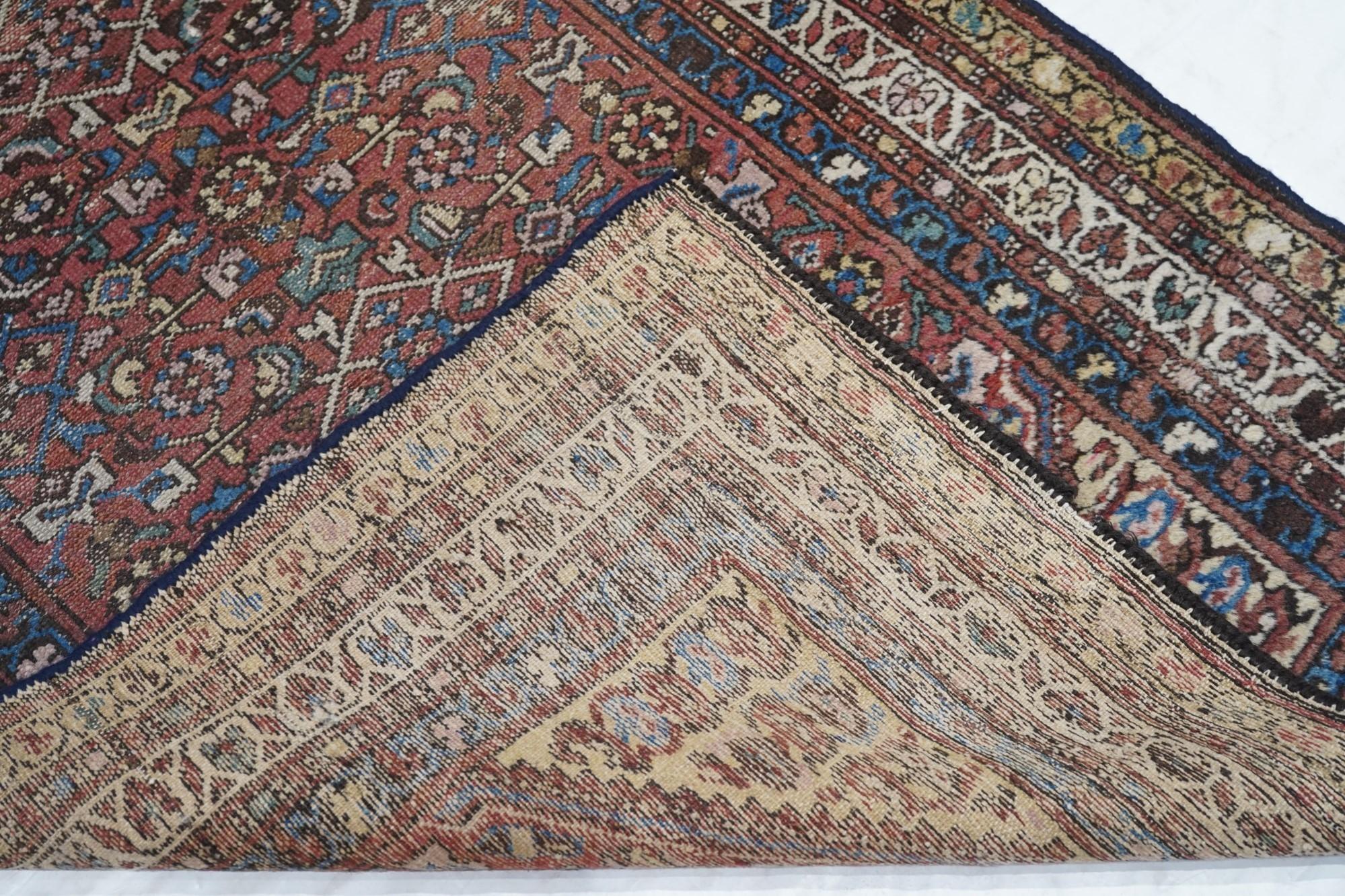 Tapis vintage Hammedan 3'7'' x 6'5'' en vente 6