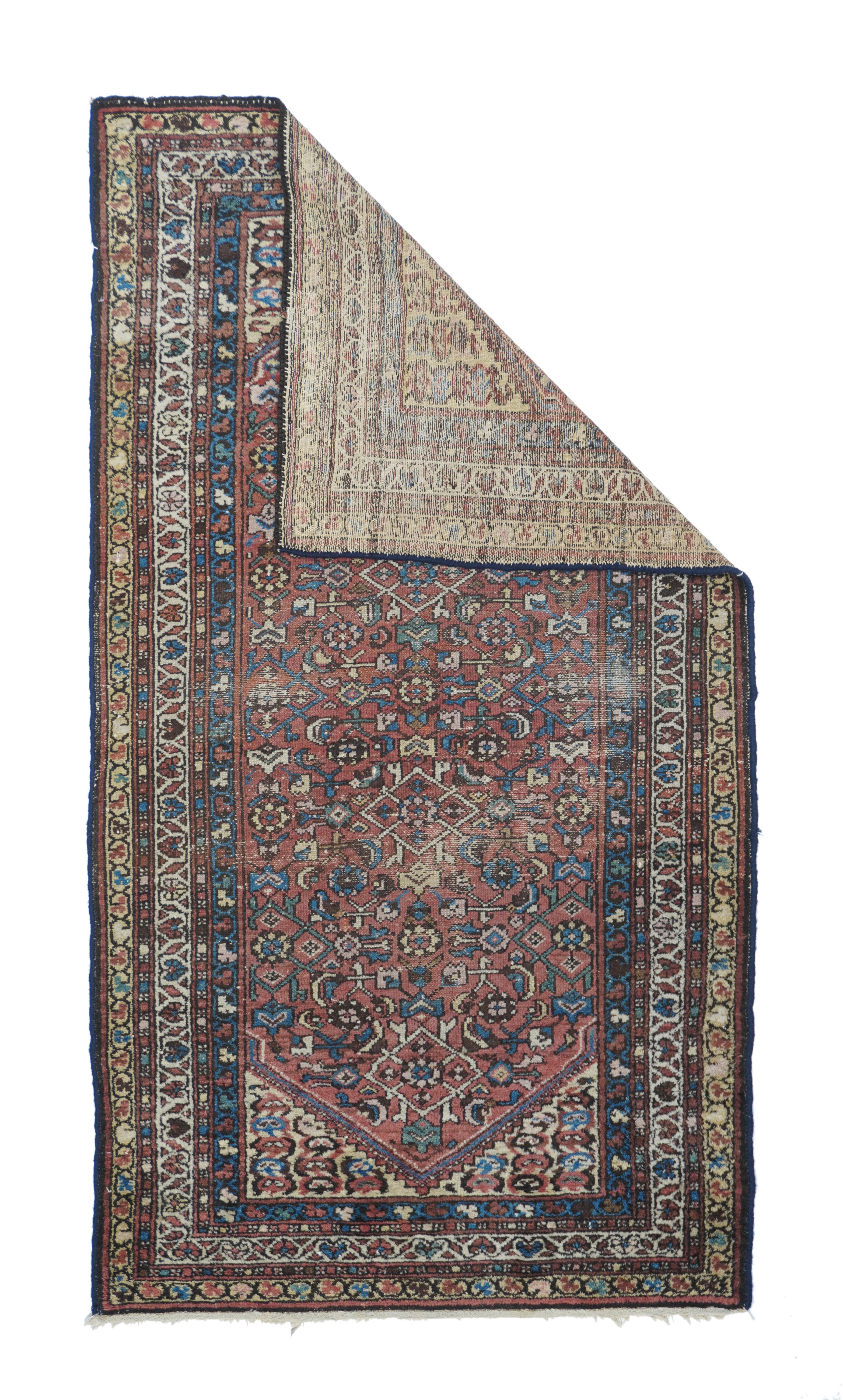 Vintage Hammedan Rug¬†3'7'' x 6'5''. The village rugs from around the ancient west Persian city of Hamadan, in mat, scatter, runner, long rug, and room-size. Lilihan, Bibikabad, Malayer, Mazlagan and other towns display local characters. Turkish and
