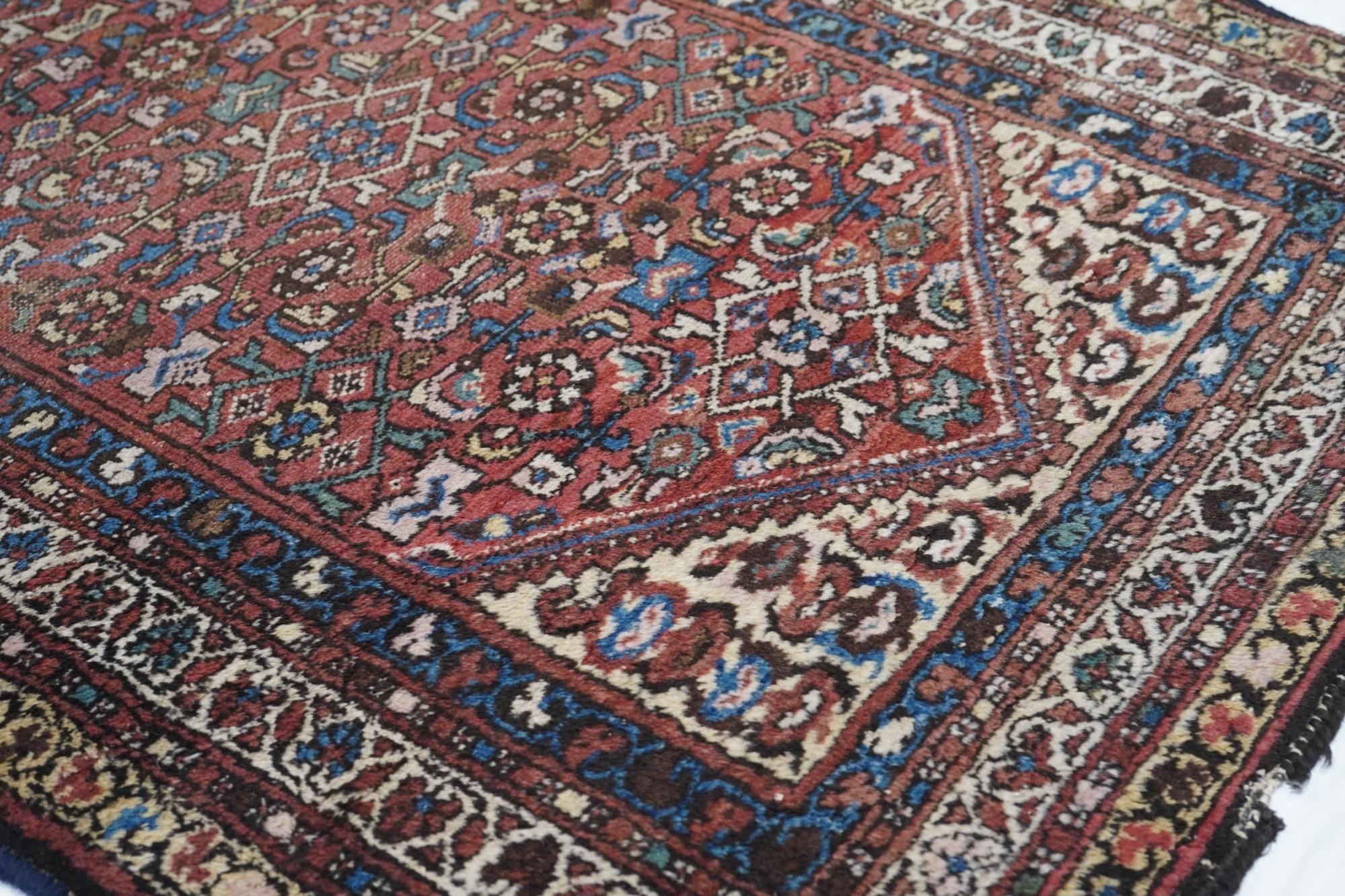 Laine Tapis vintage Hammedan 3'7'' x 6'5'' en vente