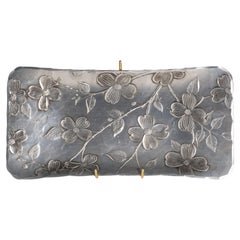 Wendell August Forge Handmade Tray with Dogwood Decor, 1960s