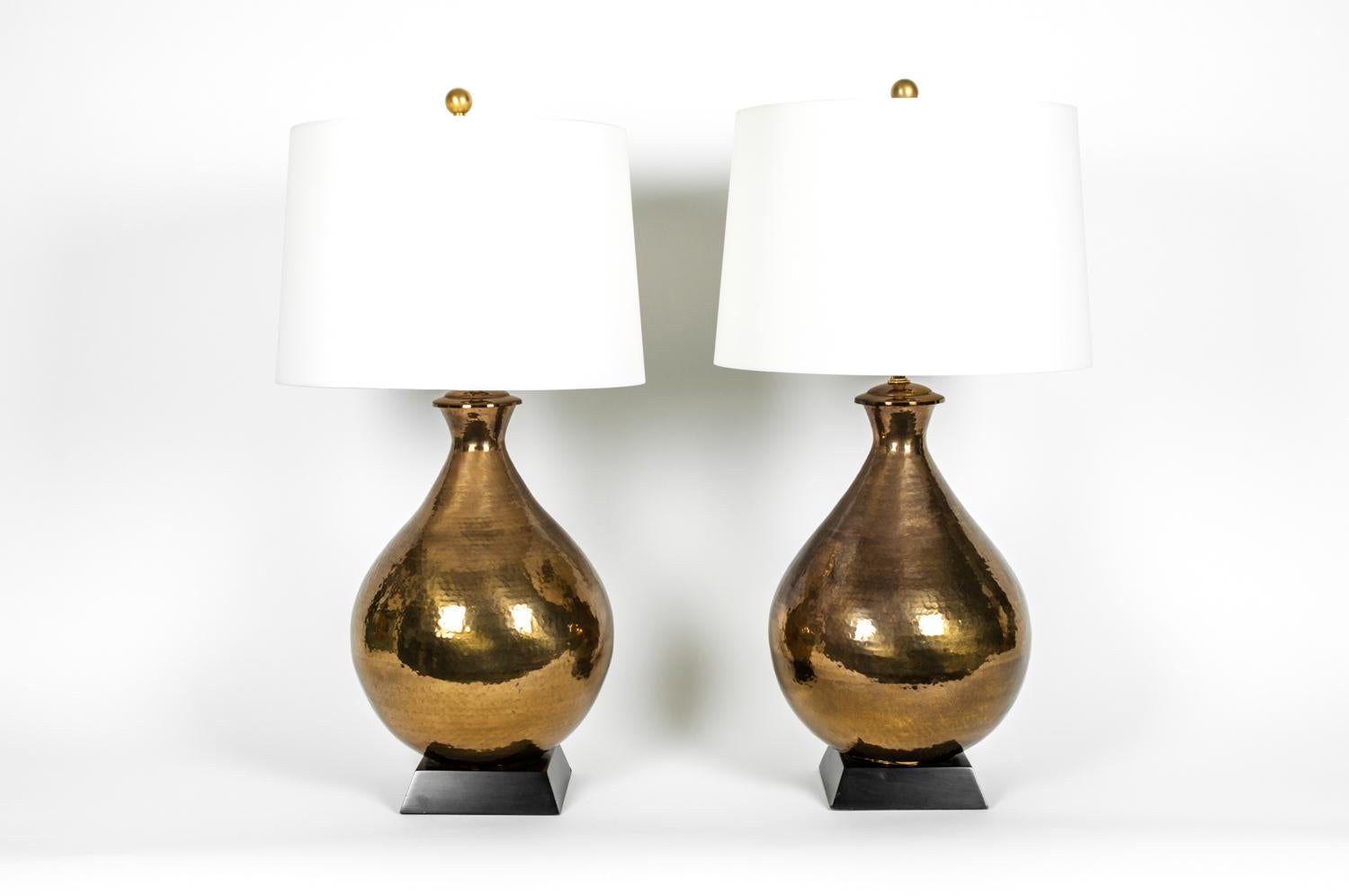 hammered brass lamps