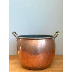 Vintage Hammered Copper and Brass Planter
