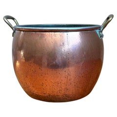 Vintage Hammered Copper and Brass Planter