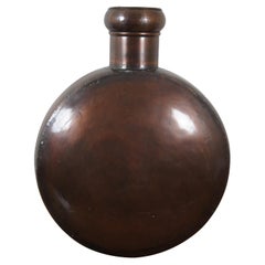Vintage Hammered Copper Canteen Jug Flask Vessel Bottle 21”