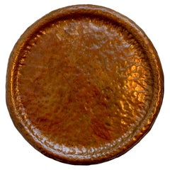 Bandeja vintage de cobre martillado