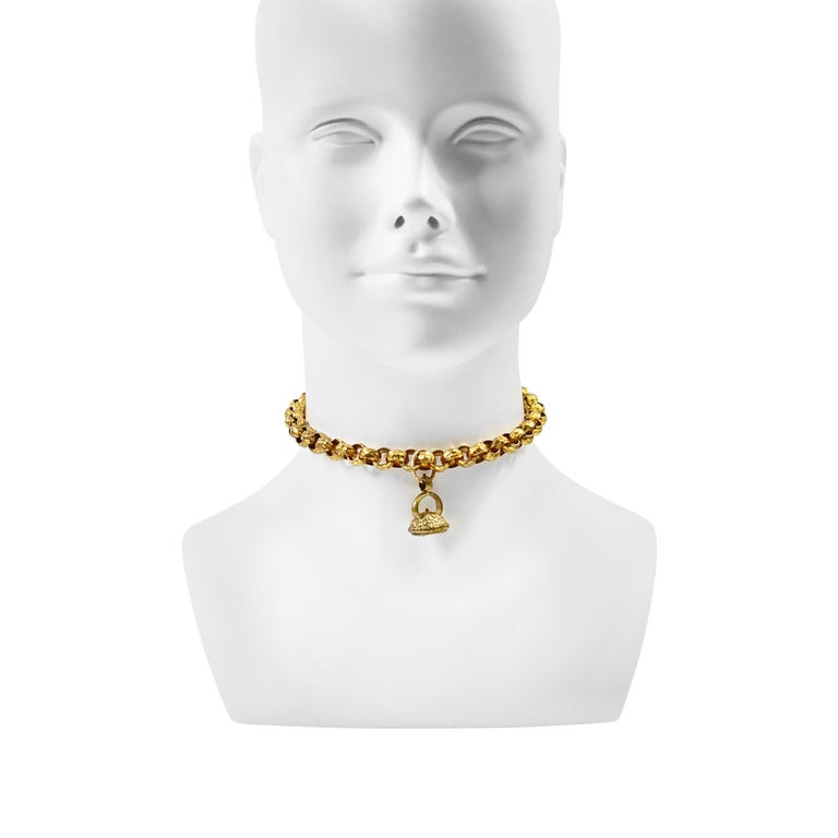 Collier Ras De Cou Vintage En Métal Doré - Occasion, Style Rétro - Sans Marque