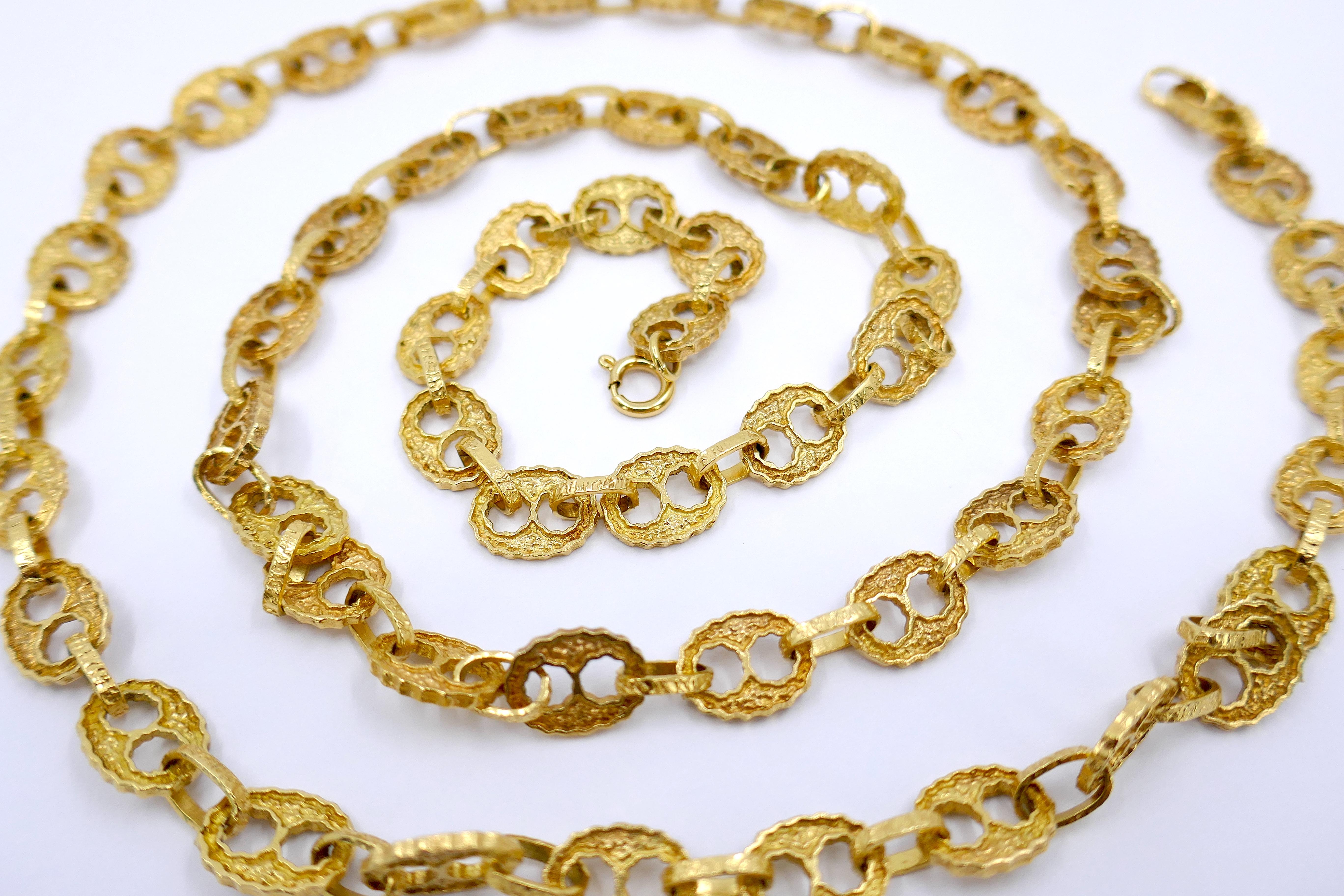 mariner gold chain 18k