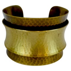 Vintage Hammered Two-Tone Cuff