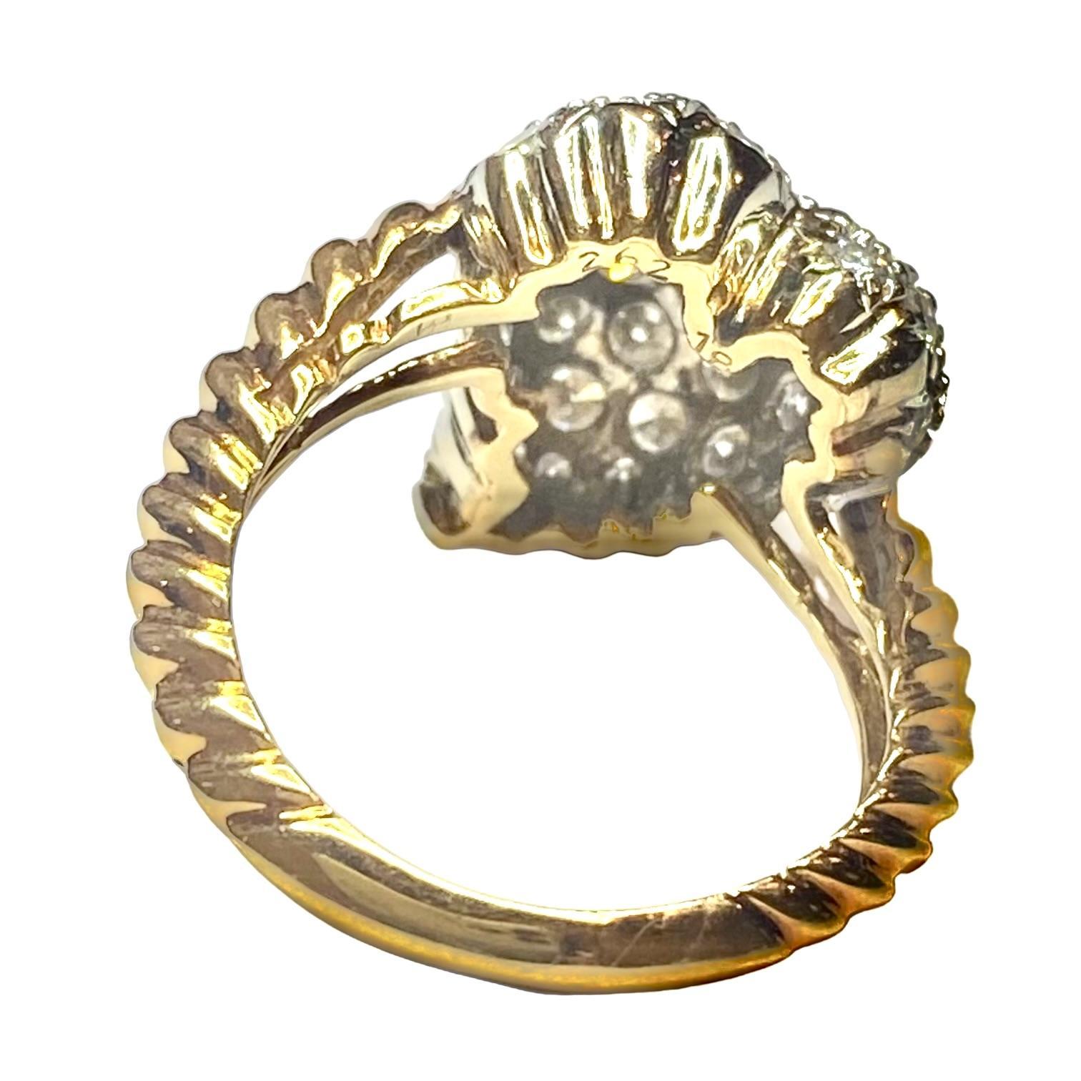 Contemporary Vintage Hammerman Brothers 18K Pave Diamond Witches Heart Ring