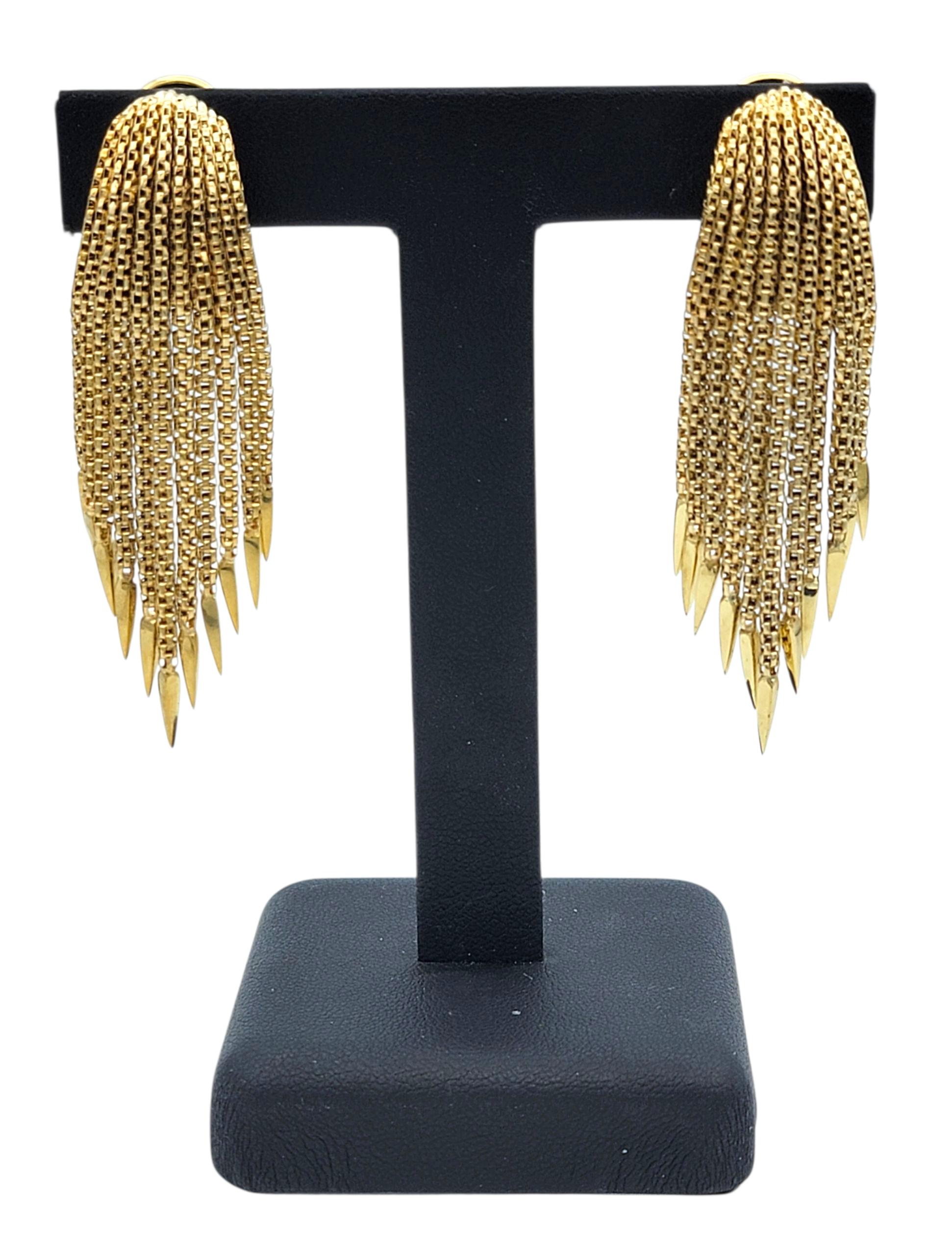 Vintage Hammerman Brothers Spike Tassel Clip-on Ohrringe 18 Karat Gelbgold im Angebot 5