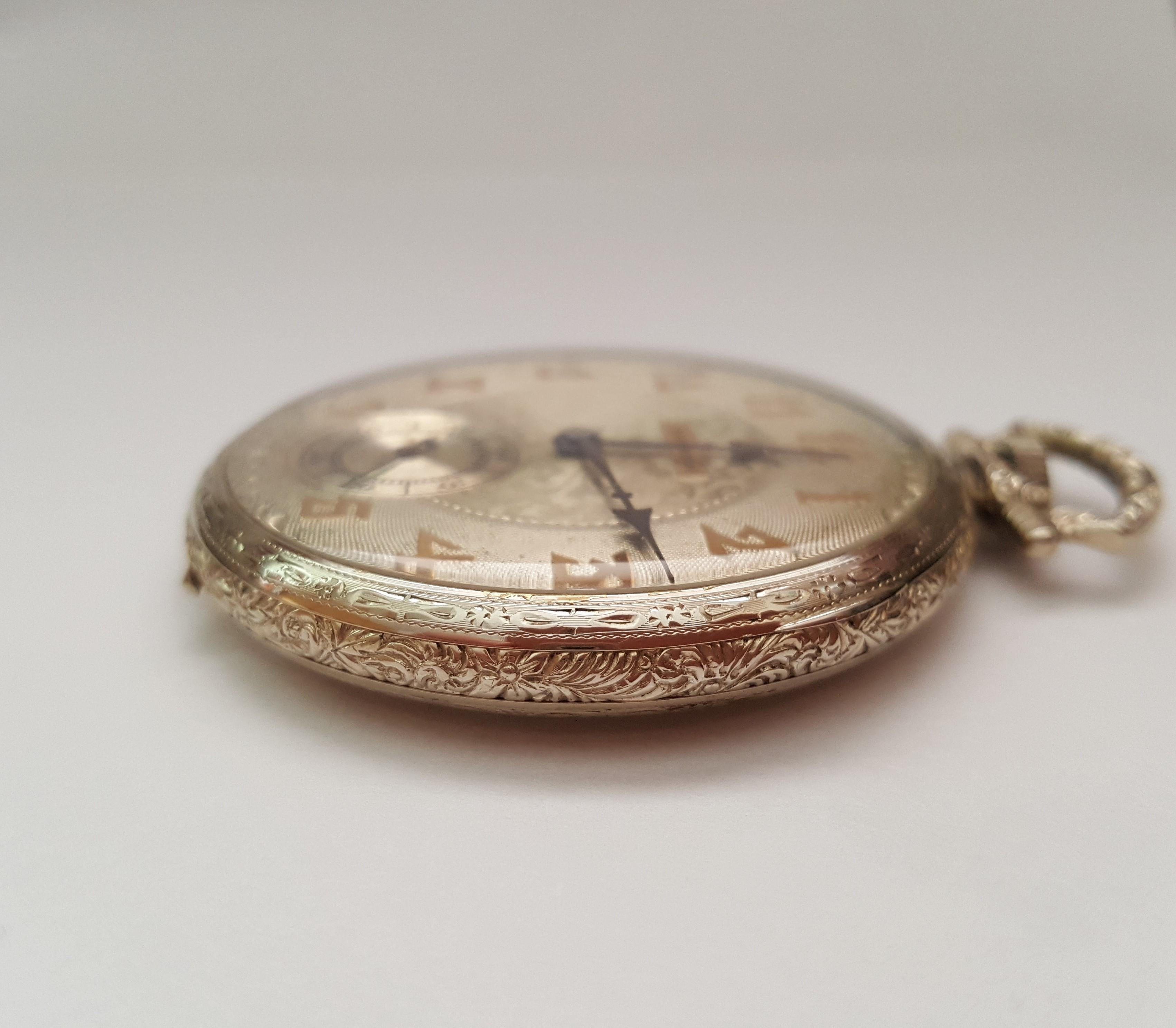 Vintage Hampden Pocket Watch 1916, 17 Jewel, Paul Revere, Working, Case 1