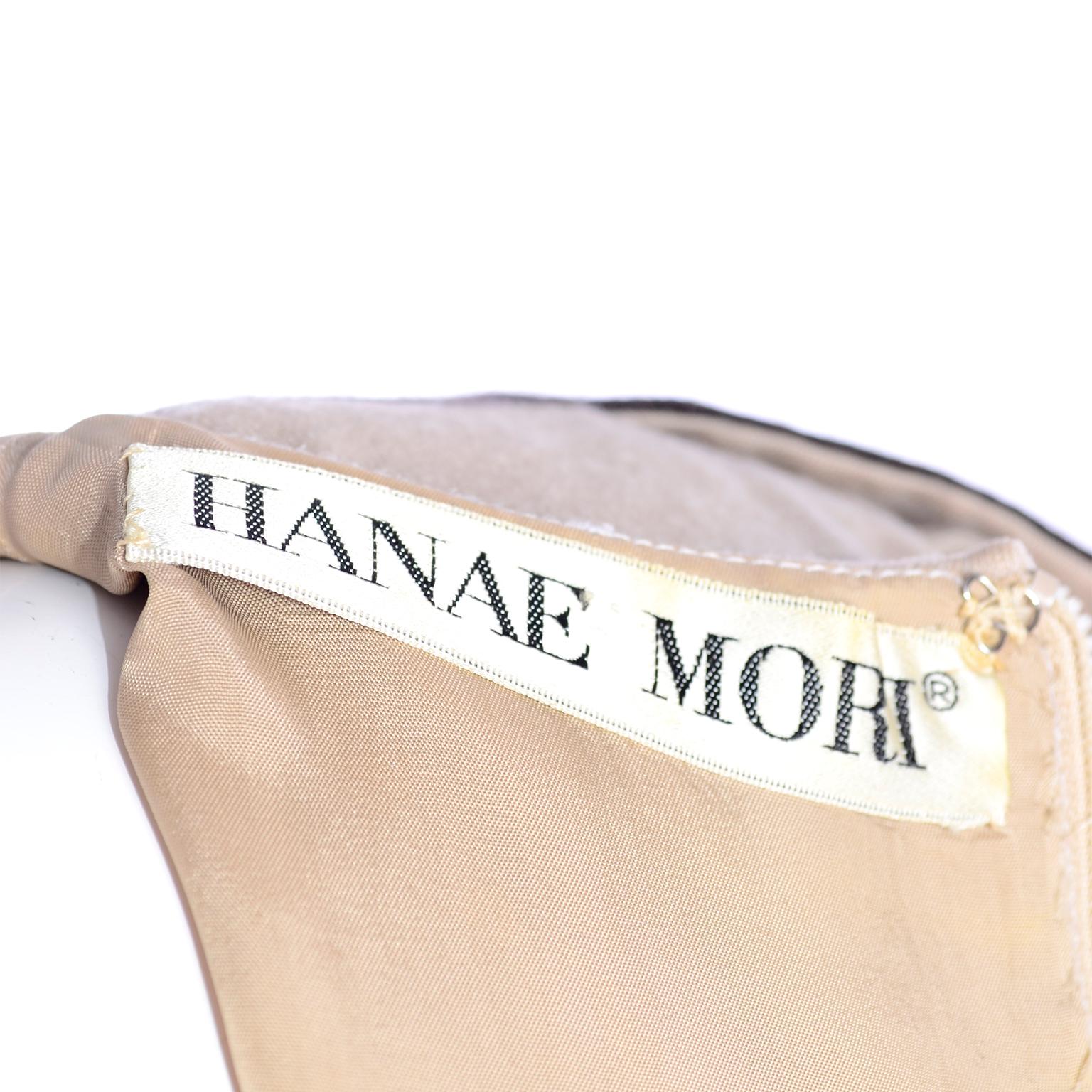 Vintage Hanae Mori Dress With Pilgrim Collar Size 8 For Sale 2
