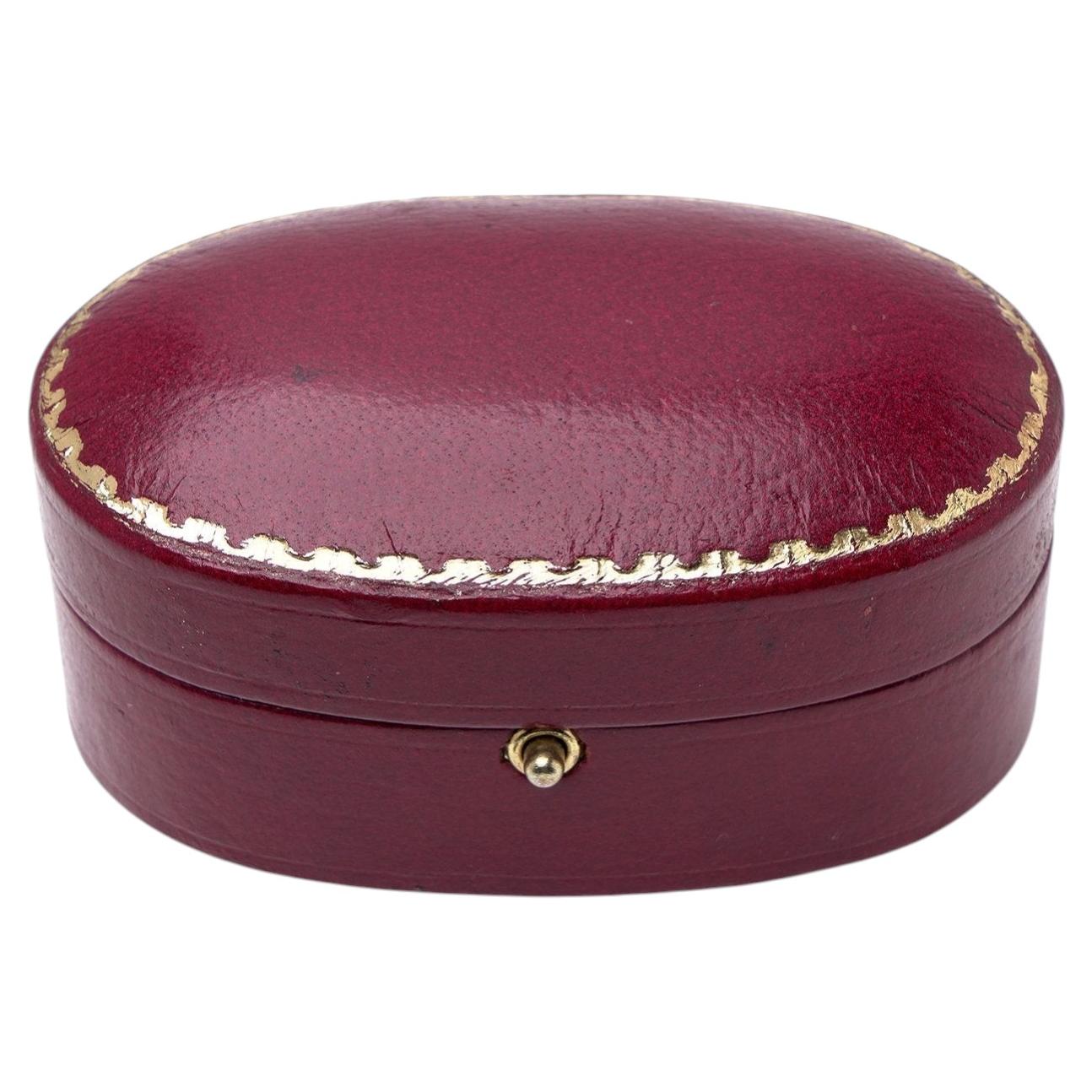 Vintage Hancocks & Co Red Leather Objet d’Art Presentation Box