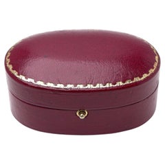 Vintage Hancocks & Co Red Leather Objet d’Art Presentation Box