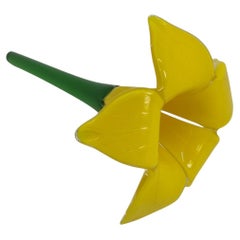 Flor vintage de cristal de Murano soplado a mano