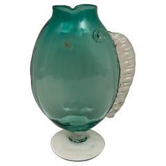 Vaso di vetro soffiato a mano vintage di Blenko Glass Co.