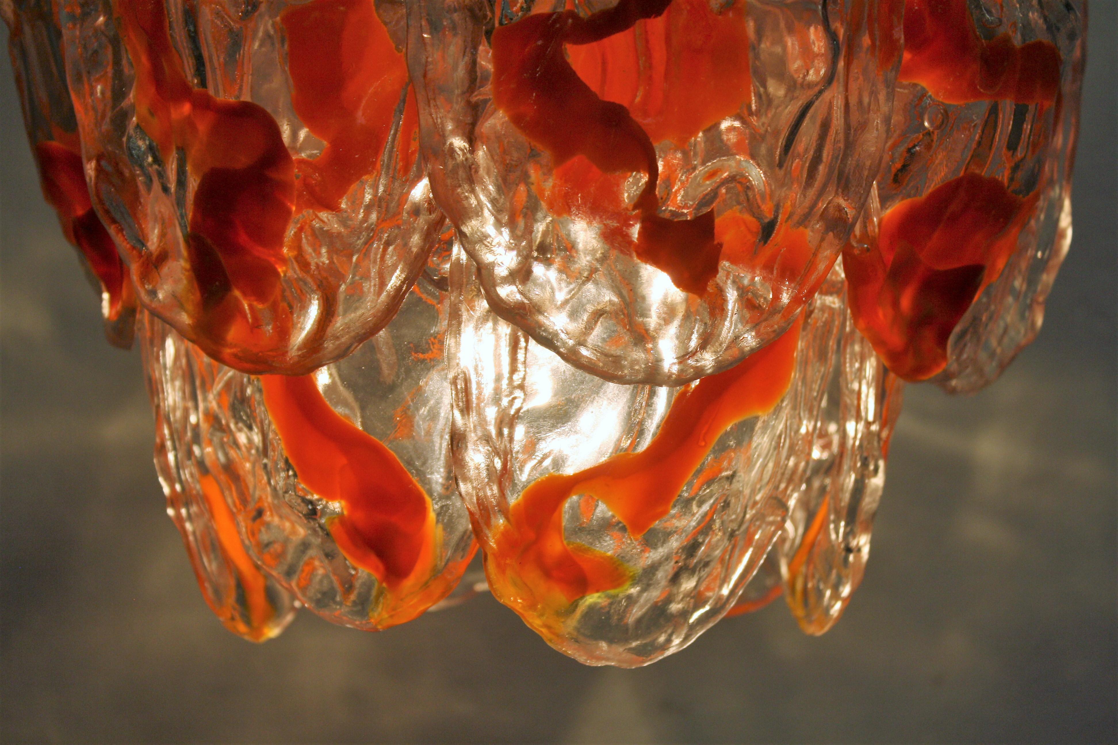 Murano Glass Vintage Hand Blown Murano Chandelier by La Murrina, 1960s For Sale