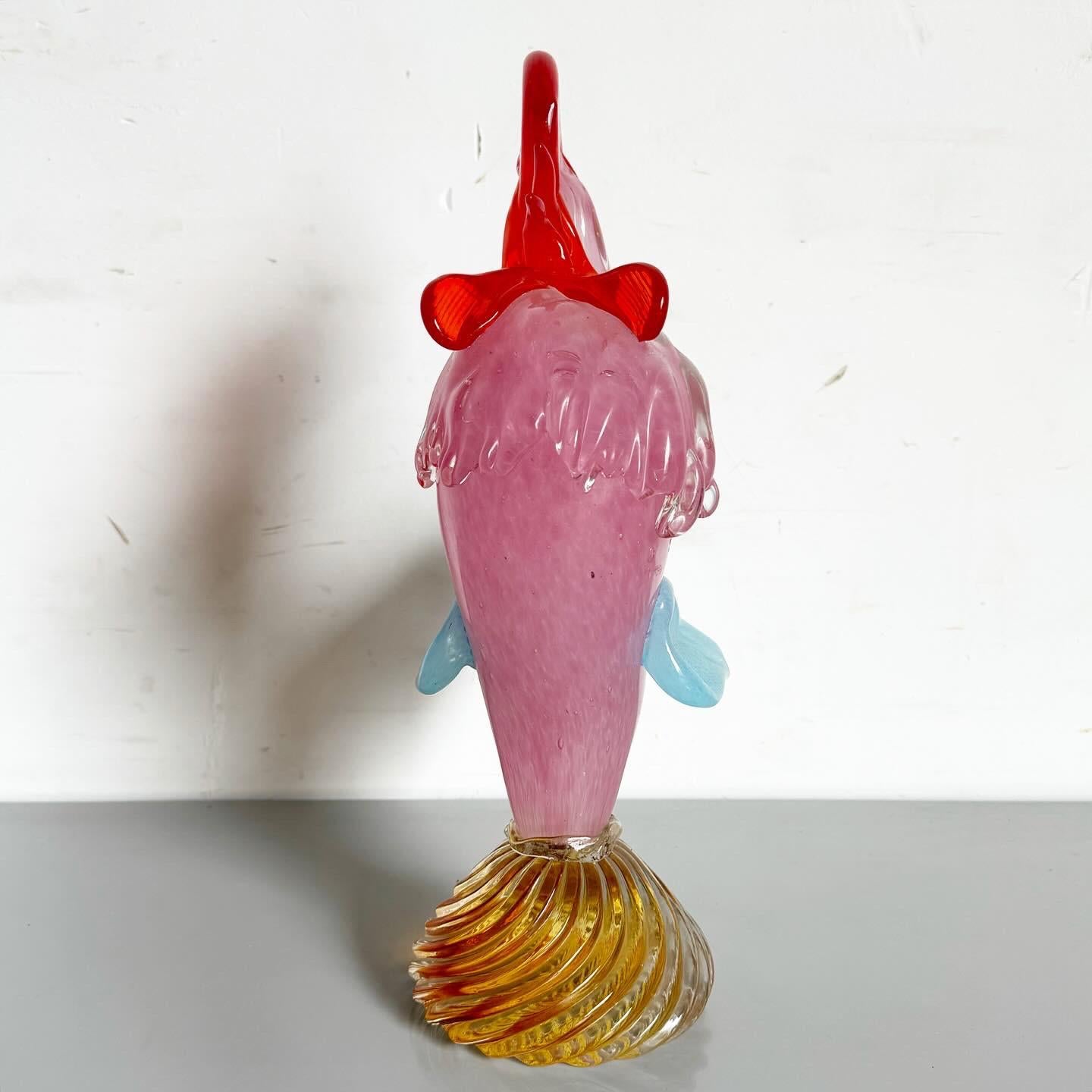 Vintage Hand Blown Murano Glass Rooster For Sale 2