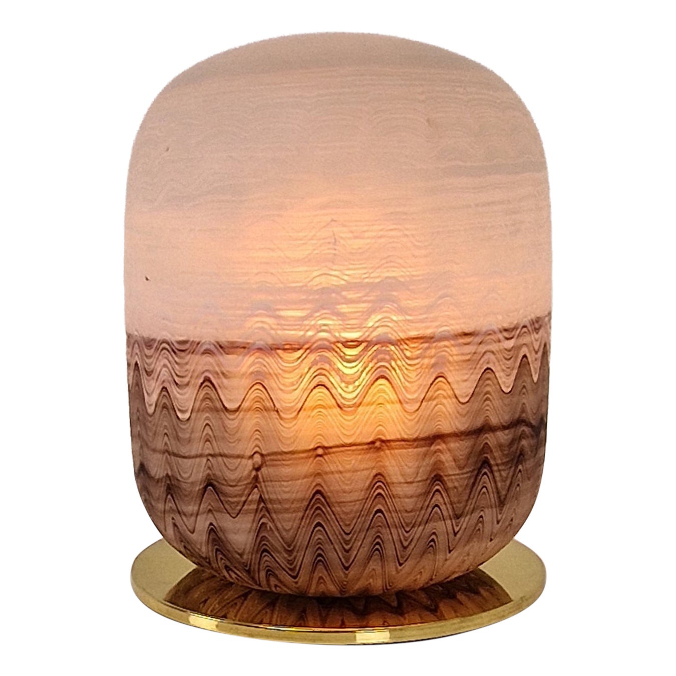 Vintage Hand-Blown Murano Glass Table Lamp, Italy, circa 1970 For Sale