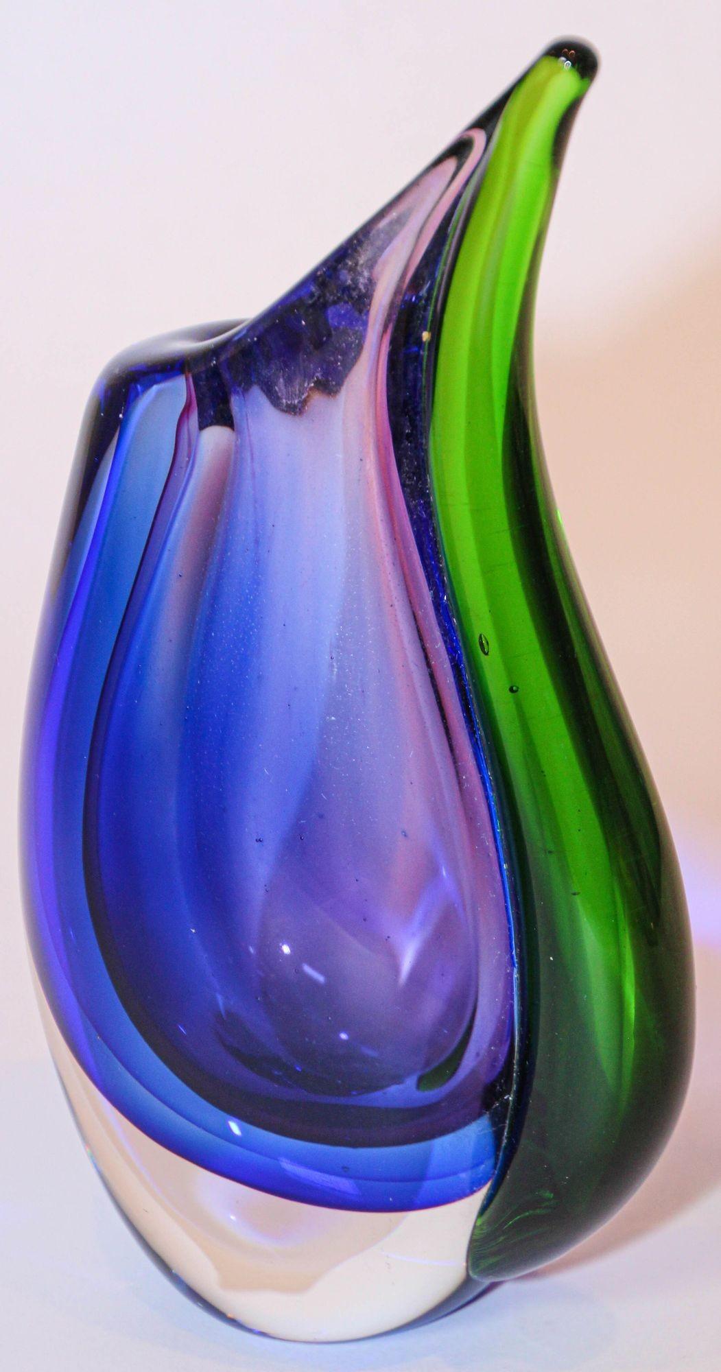 vintage hand blown glass vase