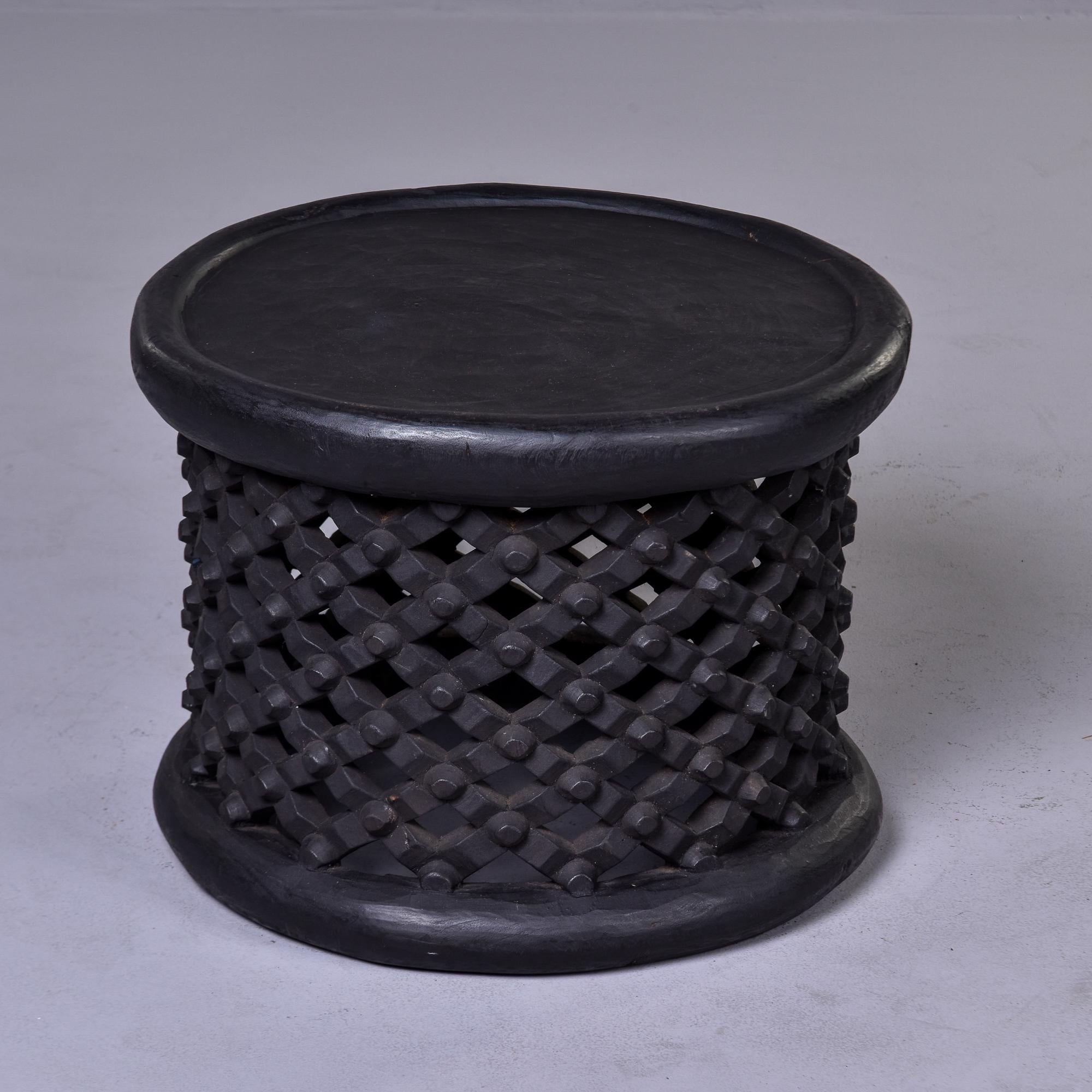 Cameroonian Vintage Hand Carved African Bamileke Stool or Table from Cameroon For Sale