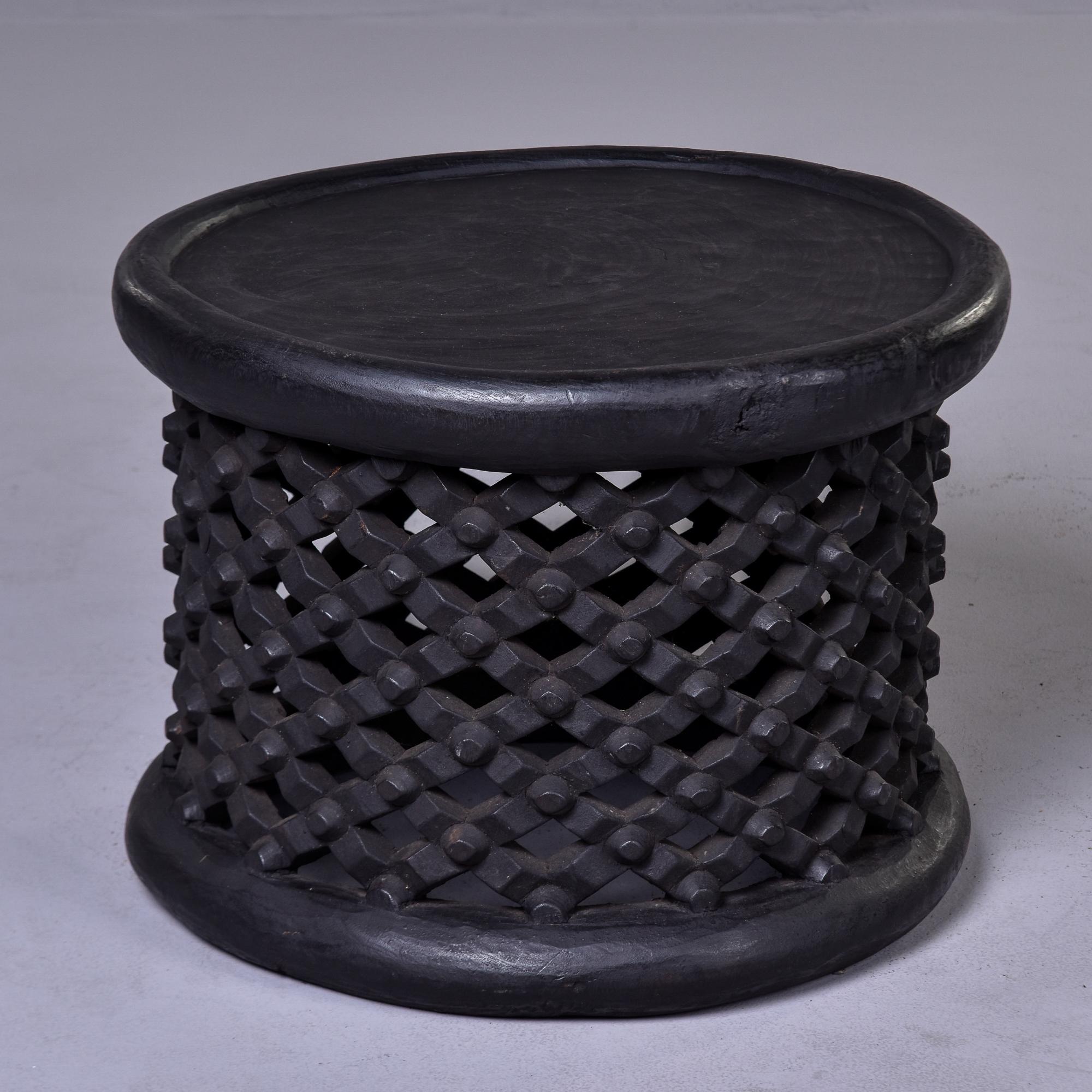 Cameroonian Vintage Hand Carved African Bamileke Stool or Table from Cameroon For Sale