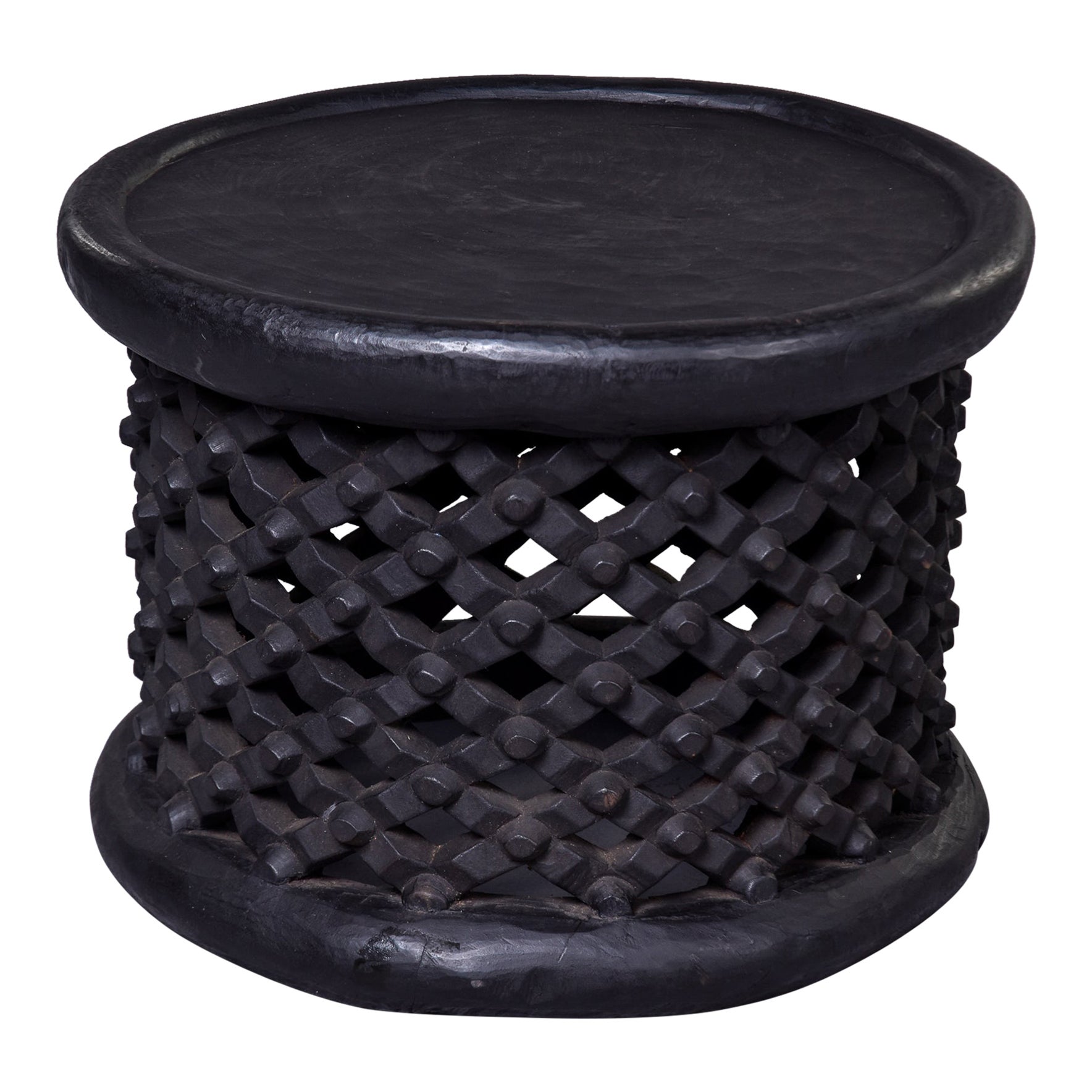 Handgeschnitzter afrikanischer Bamileke-Hocker oder Tisch aus Kamee, Vintage