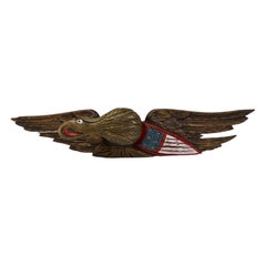 Vintage Hand-Carved and Hand-Painted Bellamy Eagle with Shield