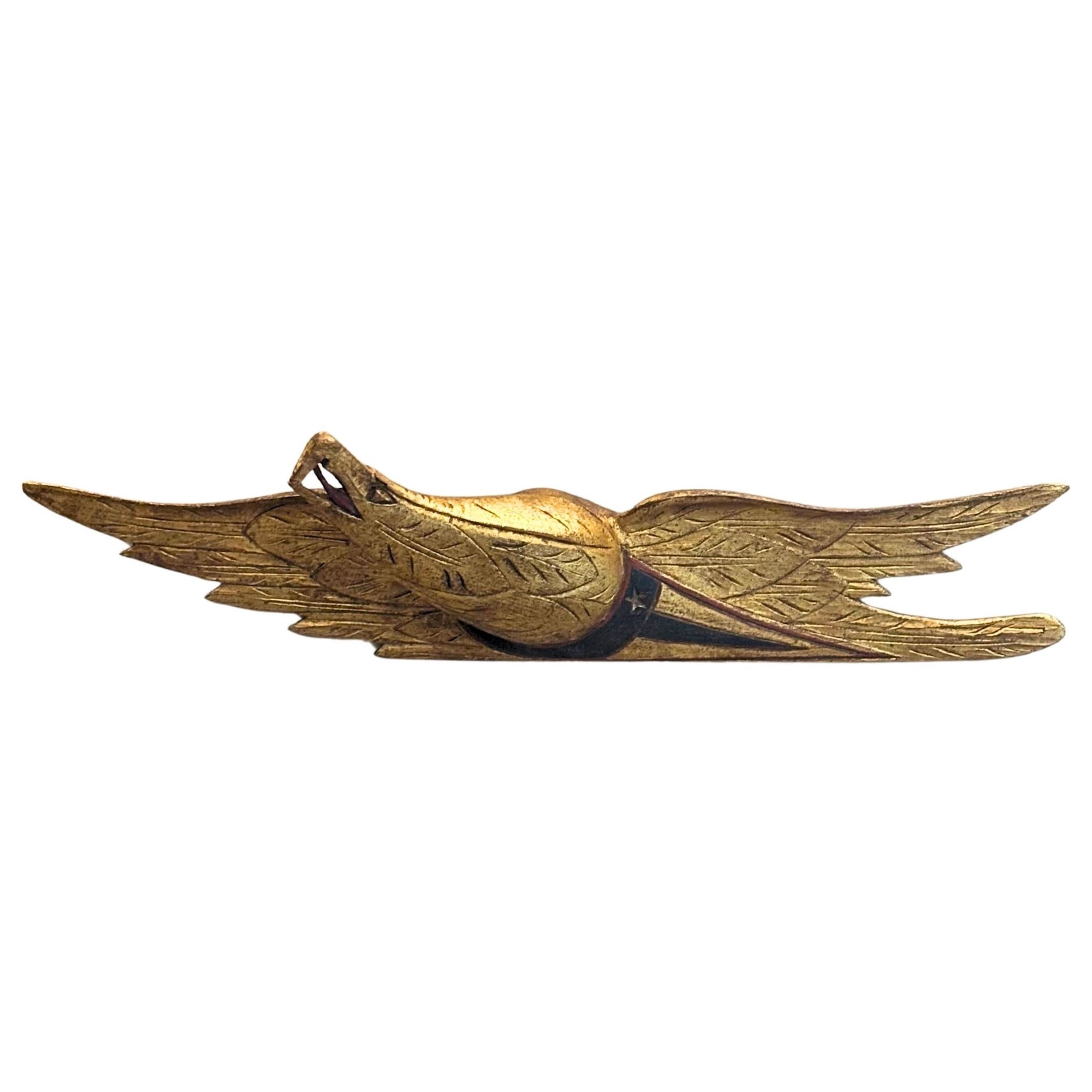 Vintage Hand-Carved and Hand-Painted Bellamy-Style Eagle by Walter Ketzler