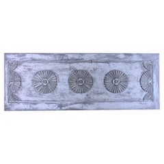 Retro Hand Carved Architectural Wood Wall Hanging
