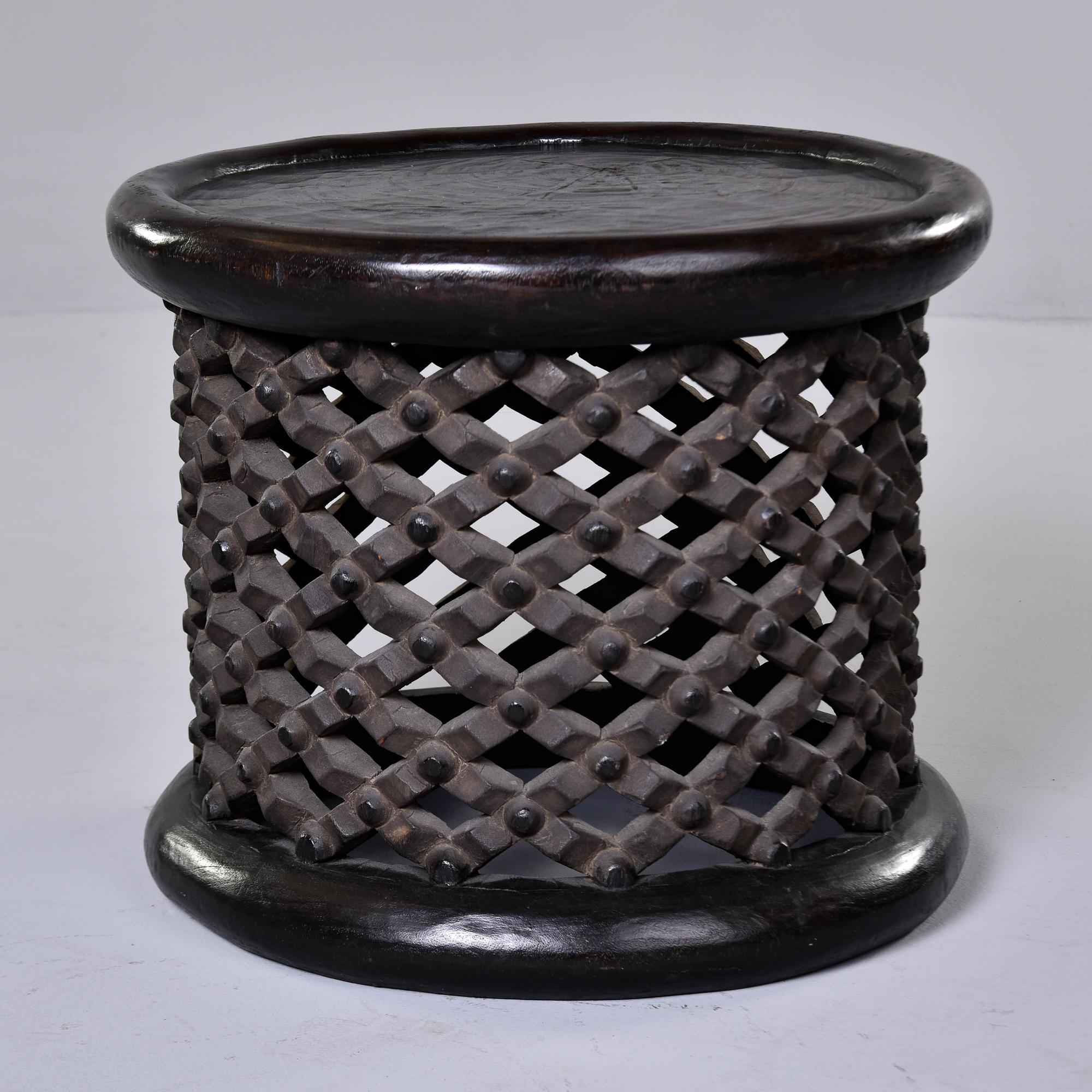 Tribal Vintage Hand Carved Bamileke Stool or Table from Cameroon For Sale