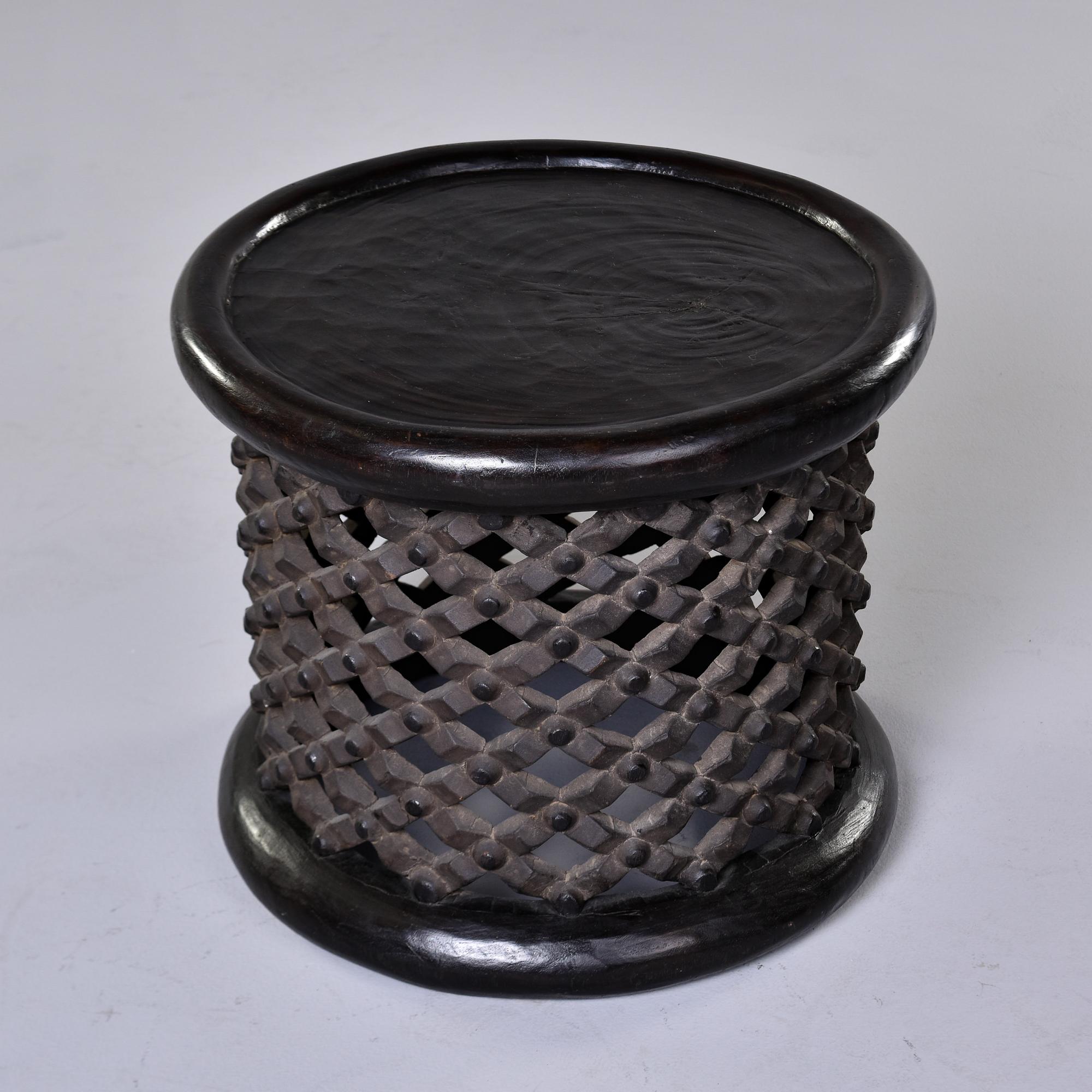 Cameroonian Vintage Hand Carved Bamileke Stool or Table from Cameroon For Sale