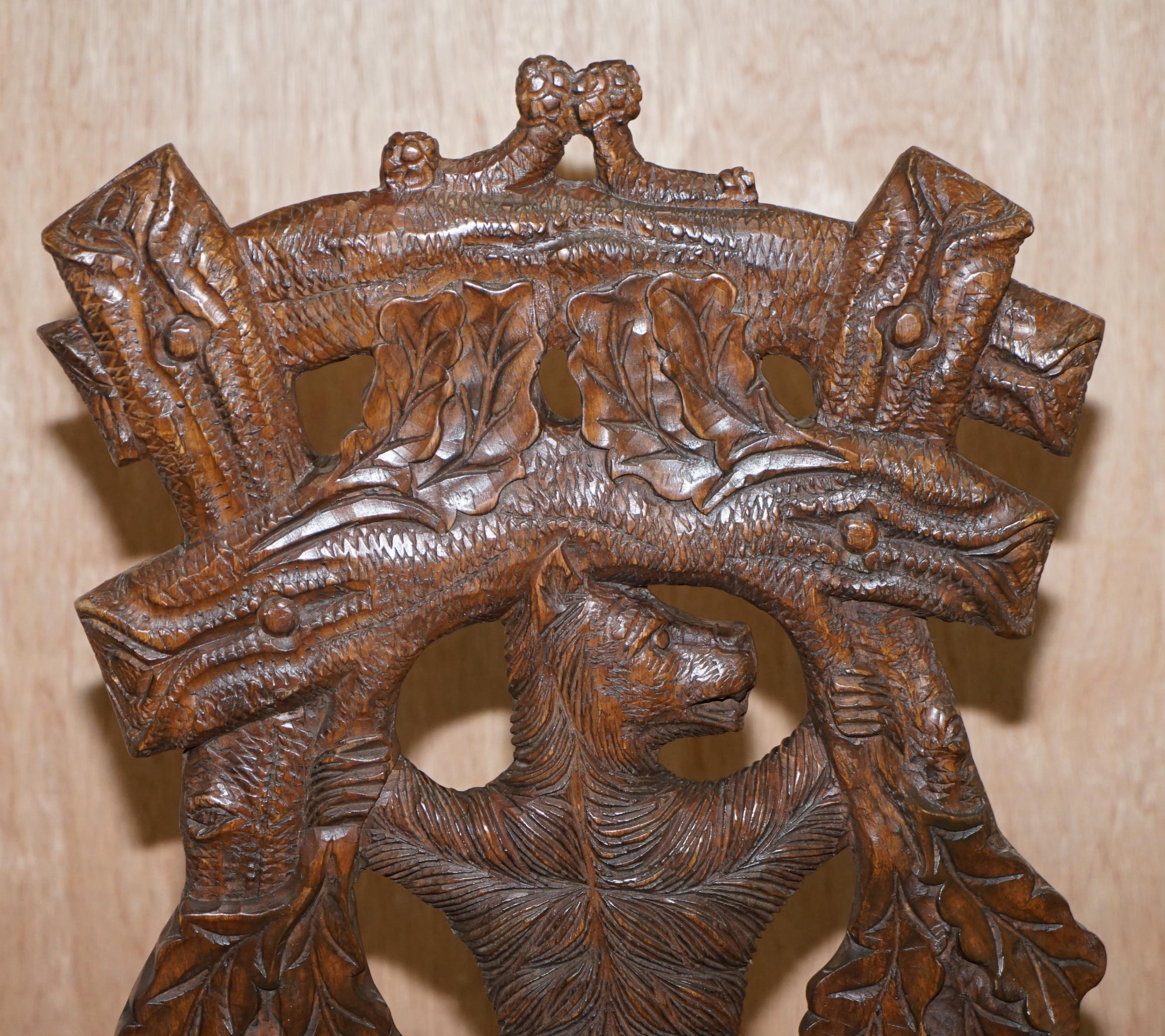 wooden bear chair