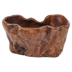 Vintage Hand Carved Burl Walnut Bowl