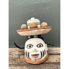 Vintage Hand Carved Bust of Man
