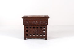 Vintage Hand-Carved Chinese Wooden Chest, Early 20th Century