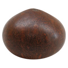 Vintage Hand Carved Decorative Gourd from South America