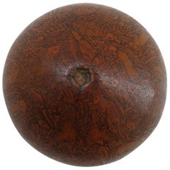 Vintage Hand Carved Decorative Gourd from South America