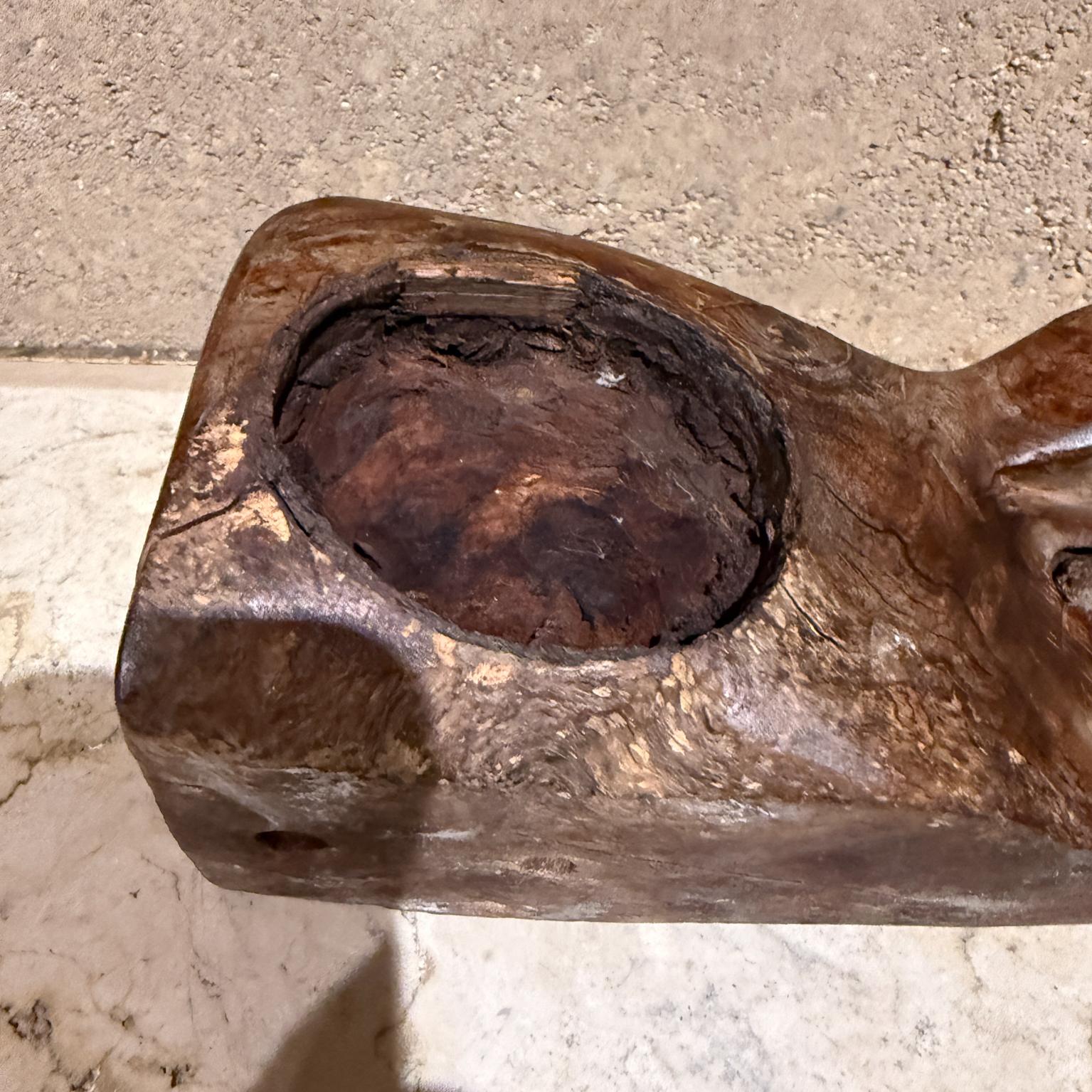 Hand Carved Exotic Wood Abstract Animal Sculpture For Sale 5